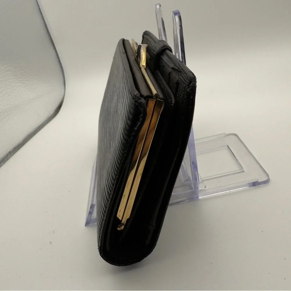 Louis Vuitton Black Epi Leather French Purse Wallet Gold | Women’s | Used |